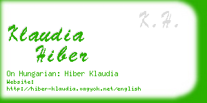 klaudia hiber business card